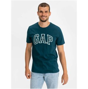 Modré pánské tričko GAP Logo bas arch t-shirt