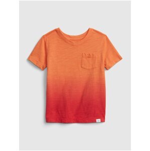 Oranžové klučičí dětské tričko GAP v-neck t-shirt