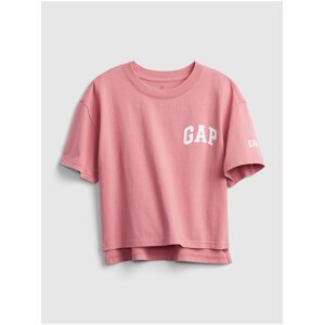 Červené holčičí dětské tričko GAP Logo updolx t-shirt