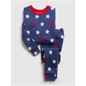 Modré klučičí dětské pyžamo 100% organic cotton star graphic pj set