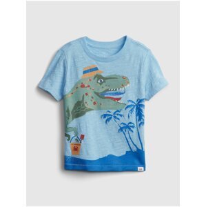 Modré klučičí tričko dinosaur graphic t-shirt