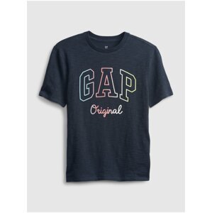 Modré klučičí dětské tričko GAP Logo t-shirt