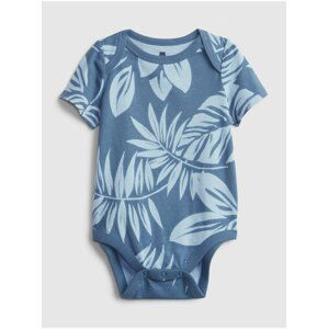 Modré klučičí baby body organic cotton mix and match print bodysuit