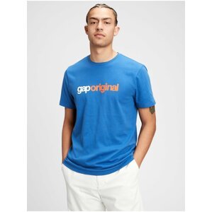 Modré pánské tričko GAP Logo pocket t-shirt