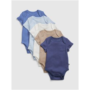 Barevné holčičí baby body 100% organic cotton bodysuit, 5 ks