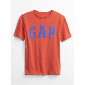 Červené klučičí dětské tričko GAP Logo interact graphic t-shirt