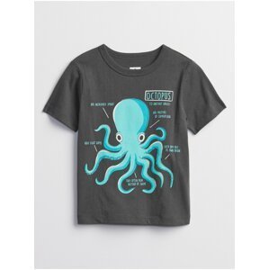 Černé klučičí dětské tričko mix and match graphic t-shirt
