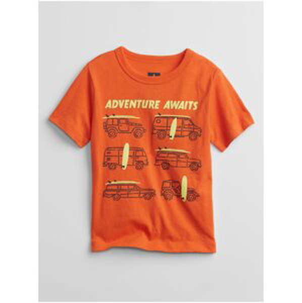Oranžové klučičí dětské tričko GAP mix and match graphic t-shirt