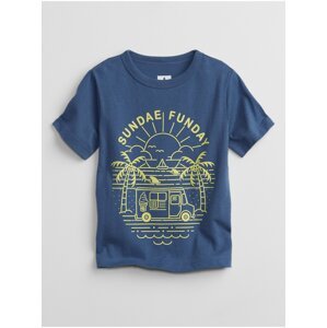 Modré klučičí dětské tričko mix and match graphic t-shirt