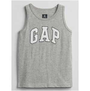 Šedé klučičí dětské tílko GAP Logo tank top