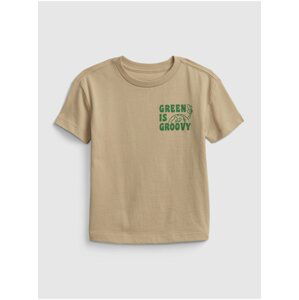Béžové klučičí dětské tričko GAP gen good graphic t-shirt
