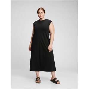 Černé dámské šaty GAP short sleeve maxi dress