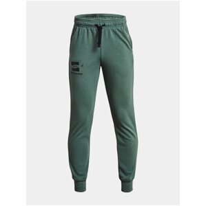 Tepláky Under Armour RIVAL TERRY PANTS - zelená