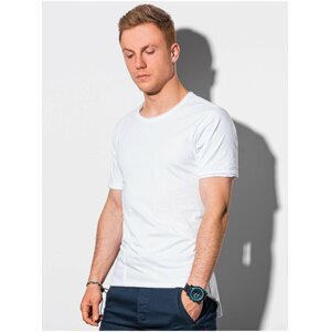 Bílé pánské basic tričko Ombre Clothing S1378