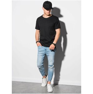 Černé pánské basic tričko Ombre Clothing S1378