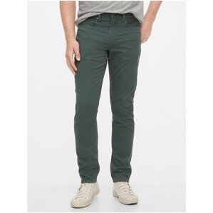Zelené pánské kalhoty soft wear slim with GapFlex GAP