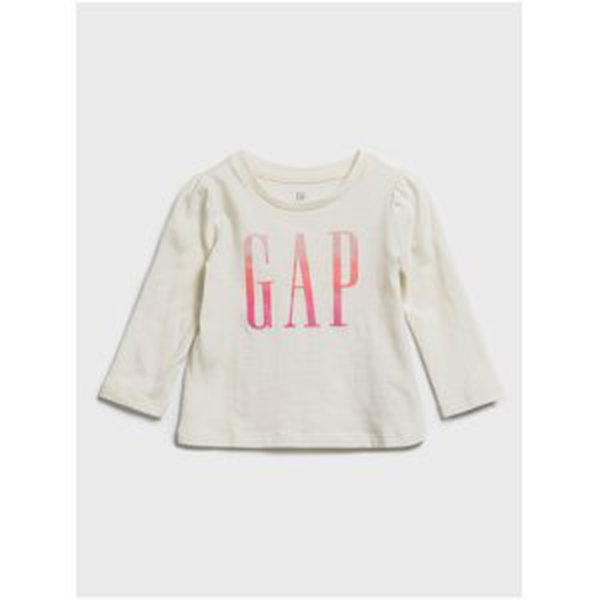 Smetanové holčičí tričko GAP logo