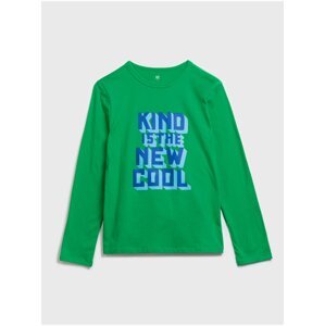 Zelené klučičí dětské tričko kindness graphic t-shirt GAP
