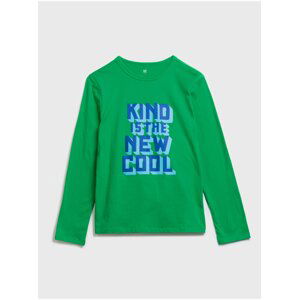 Zelené klučičí dětské tričko kindness graphic t-shirt GAP