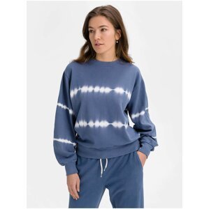 Modrá dámská mikina balloon sleeve crewneck sweatshirt ft balloon slv po 2 GAP