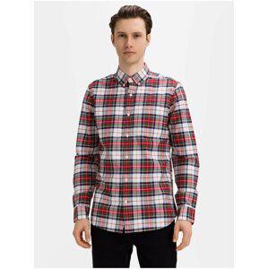 Červená pánská košile oxford shirt in slim fit GAP