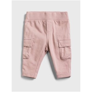 Růžové holčičí baby tepláky cargo pull-on pants GAP