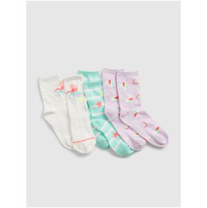 Barevné holčičí dětské ponožky unicorn socks, 3 páry GAP