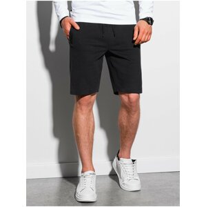 Černé pánské teplákové kraťasy Ombre Clothing W291