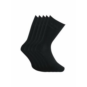 5PACK ponožky Styx vysoké bambusové černé