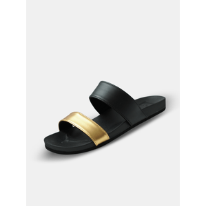 Dámské pantofle ve zlato-černé barvě SAM 73