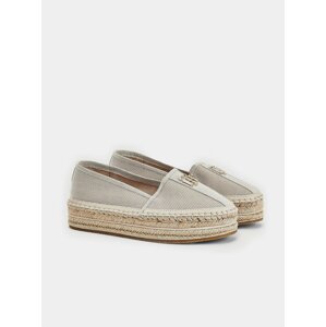 Béžové dámské espadrilky na platformě Tommy Hilfiger