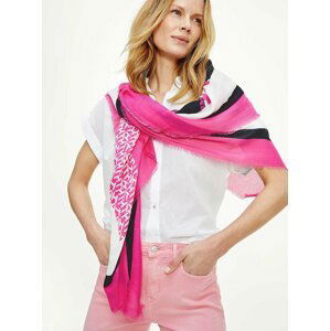 Růžový dámský vzorovaný šátek Tommy Hilfiger