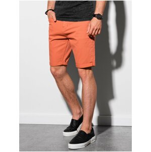 Cihlové pánské casual kraťasy Ombre Clothing W303