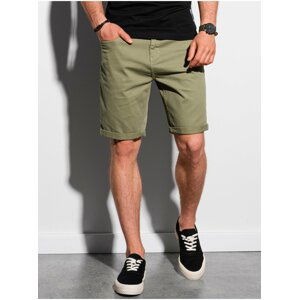 Khaki pánské kraťasy Ombre Clothing W303