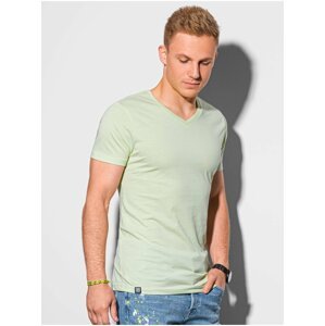 Světle zelené pánské basic tričko Ombre Clothing S1369 basic basic
