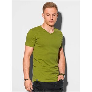 Zelené pánské basic tričko Ombre Clothing S1369 basic basic