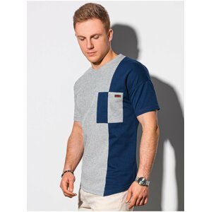 Pánské tričko bez potisku S1455 - námořnická modrá