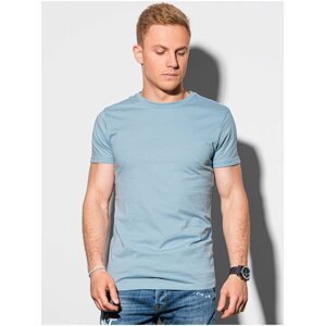 Světle modré pánské basic tričko Ombre Clothing S1370  basic basic