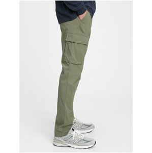 Zelené pánské kalhoty easy cargo pants GAP