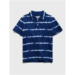 Modré holčičí dětské polo tričko stripe polo shirt GAP