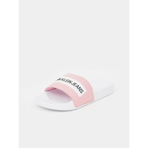 Růžové dámské pantofle Calvin Klein