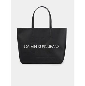 Černá velká kabelka s nápisem Calvin Klein