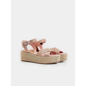 Růžové dámské sandálky na platformě Tommy Hilfiger