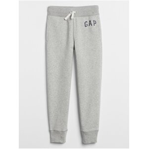 Šedé klučičí dětské tepláky GAP Logo camo print pull-on joggers