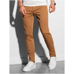 Hnědé pánské chino kalhoty Ombre Clothing P990