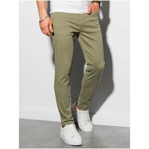 Khaki pánské chino kalhoty Ombre Clothing P990