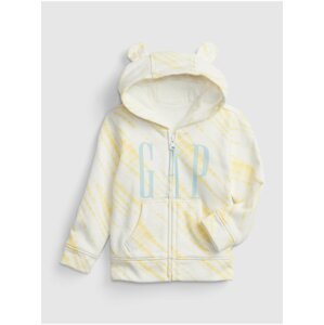 Žlutá holčičí baby mikina GAP Logo arch novelty hoodie