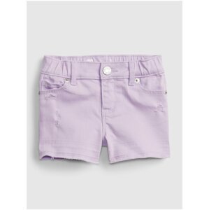Růžové holčičí dětské kraťasy purple shortie GAP
