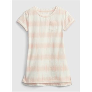 Růžové holčičí dětské šaty t-shirt dress GAP