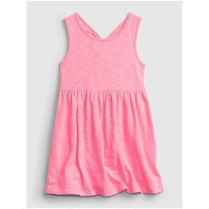 Růžové holčičí dětské šaty back sk8r dress GAP